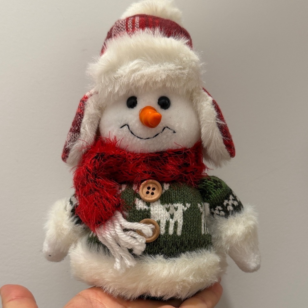 Festive Snowman Holiday Decor Set - Red and White - Picture 4 of 5